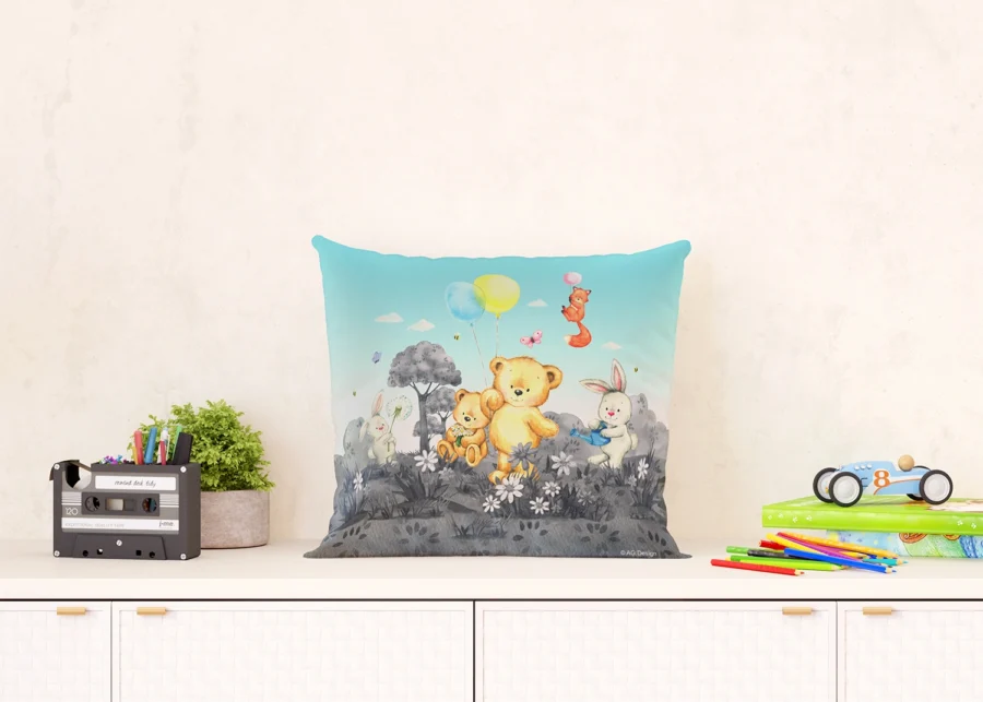 Cushion Cute Bears B/W, 40 x 40 cm, CND 3151 - Image 2