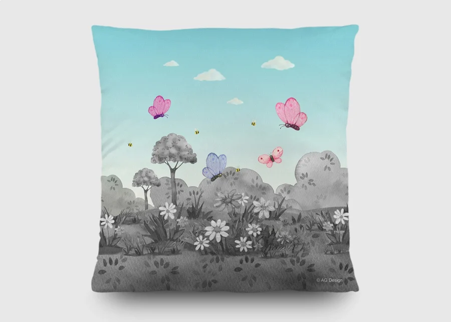 Cushion Cute Bears B/W, 40 x 40 cm, CND 3151 - Image 3