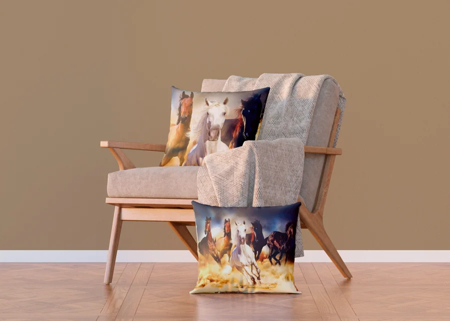 Cushion Horses, 45 x 45 cm, CN 3602 - Image 4