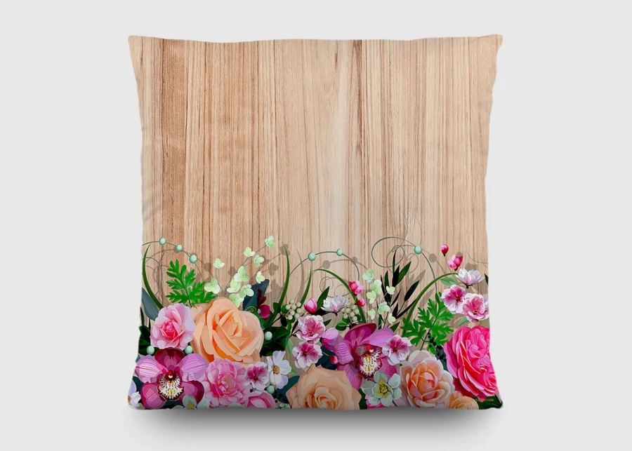 Cushion Wood Floral, 45 x 45 cm, CN 3622 - Image 2