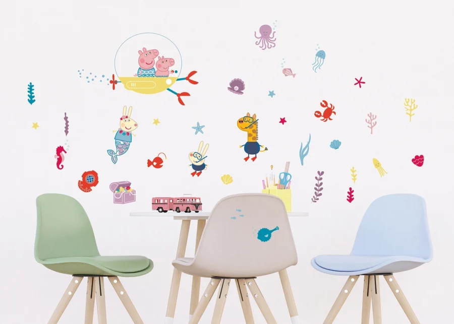Wall Stickers Peppa Pig Sea, 42,5 x 65 cm, DK 1649 - Image 2