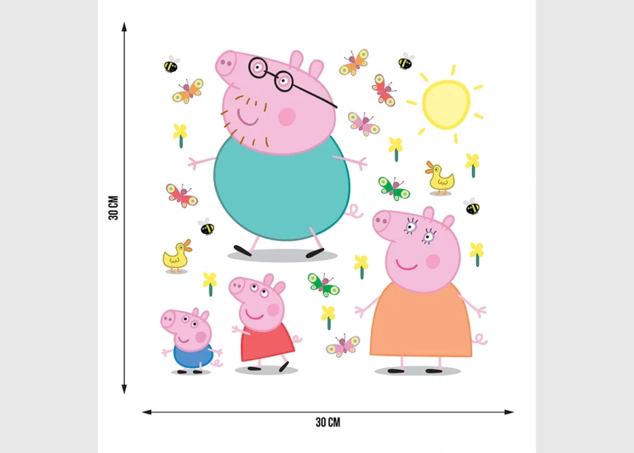 Wall Stickers Peppa Pig Classic, 30 x 30 cm, DKS 3831 - Image 3