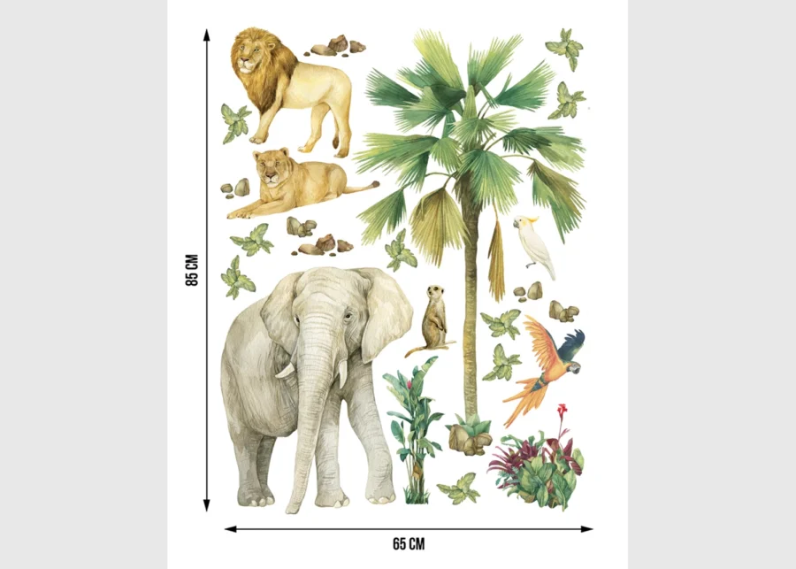 Wall Stickers Jungle, 65 x 85 cm, DK 2337 - Image 4