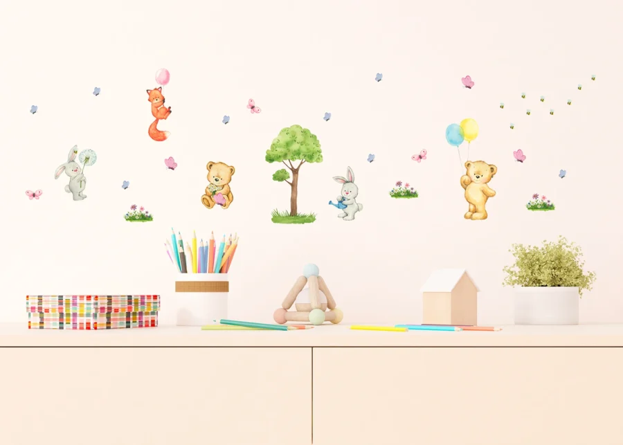 Wall Stickers Cute Bears, 30 x 30 cm, DKS 3823 - Image 2