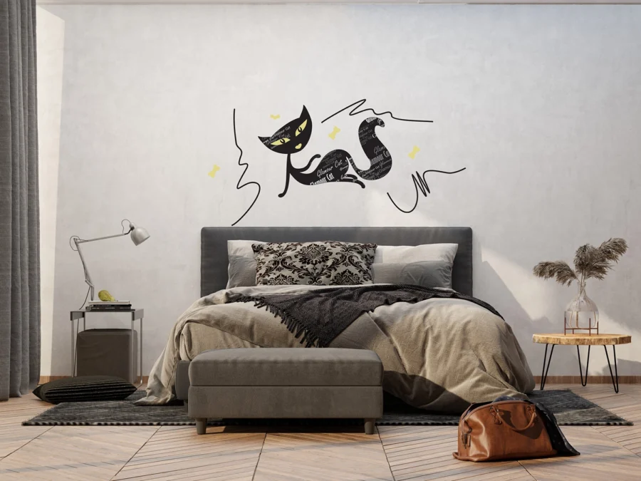 Wall Stickers GlaMour Cat Girl, 65 x 85 cm, E 0422 - Image 2