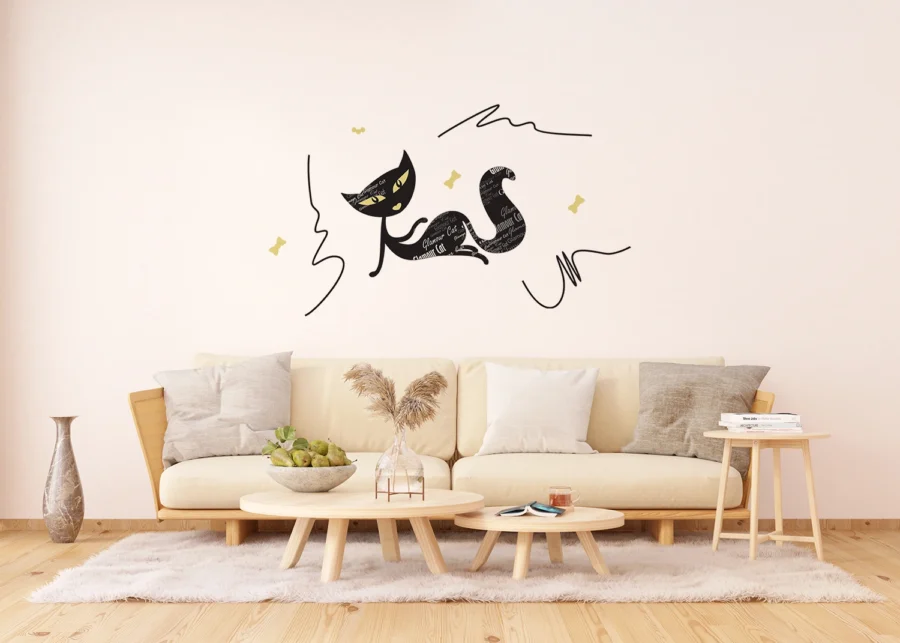 Wall Stickers GlaMour Cat Girl, 65 x 85 cm, E 0422 - Image 4