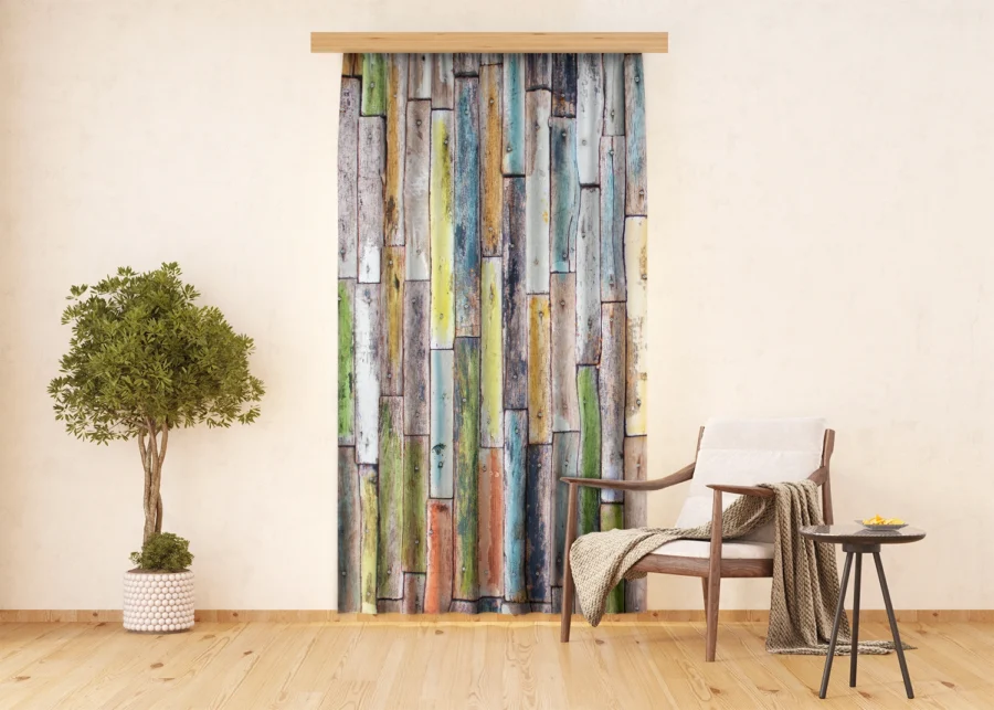 Curtain Wooden Wall, 140 x 245 cm, FCSL 7508 - Image 2