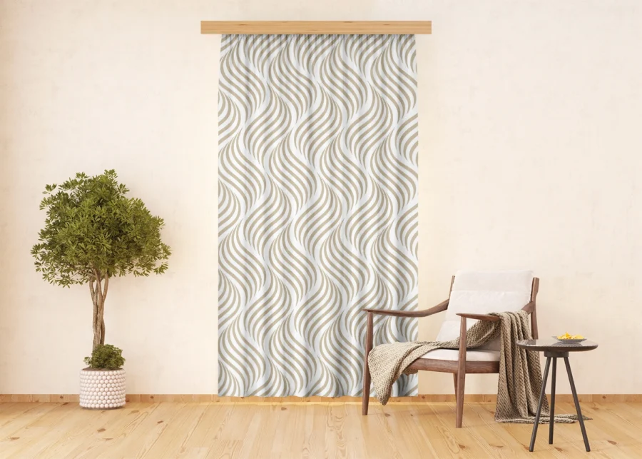 Curtain Beige Ornament, 140 x 245 cm, FCPL 6532 - Image 2