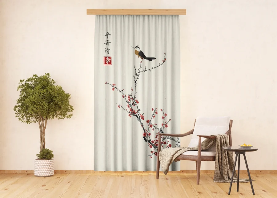Curtain Watercolor Branch, 140 x 245 cm, FCSL 7595 - Image 2