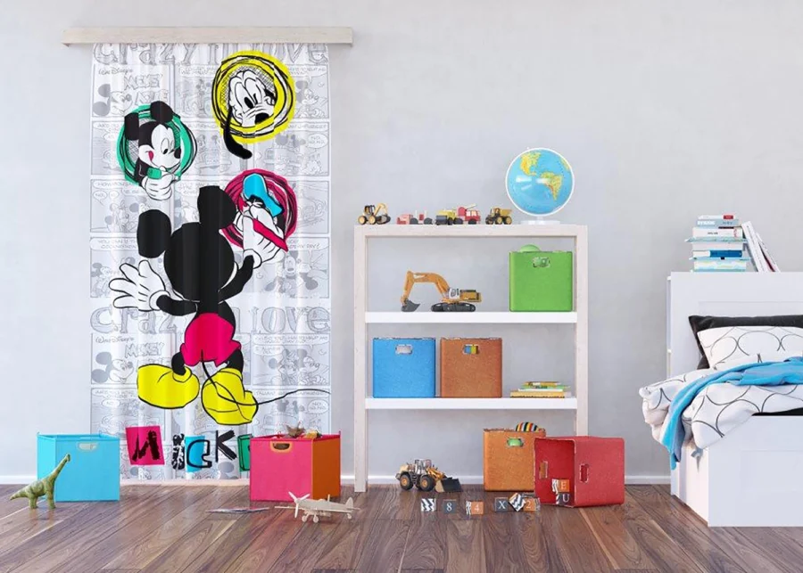 Curtain Mickey Mouse | 140 x 245 cm | FCSL 7142 - Image 2
