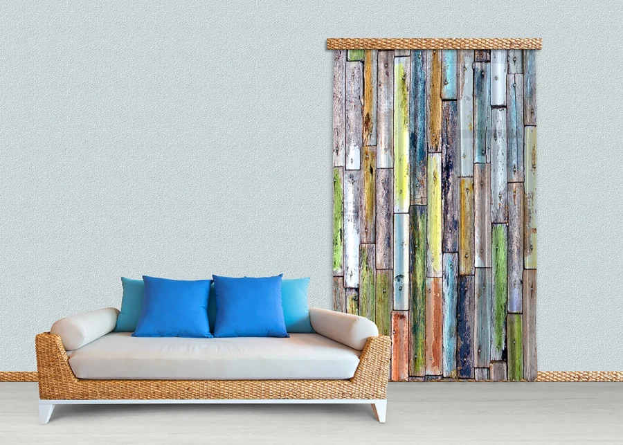 Curtain Wooden Wall, 140 x 245 cm, FCSL 7508 - Image 3