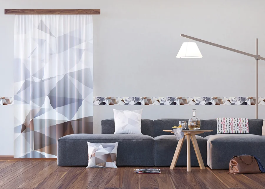 Curtain Geometric Abstraction, 140 x 245 cm, FCSL 7781 - Image 3