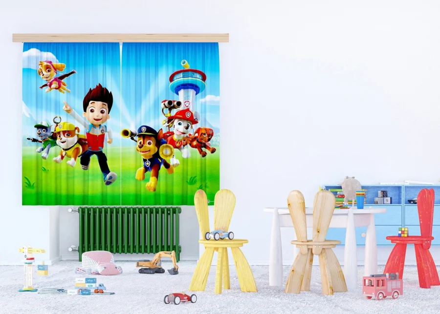Curtain Paw Patrol Rush to Rescue, 180 x 160 cm, FCSXL 4389 - Image 2
