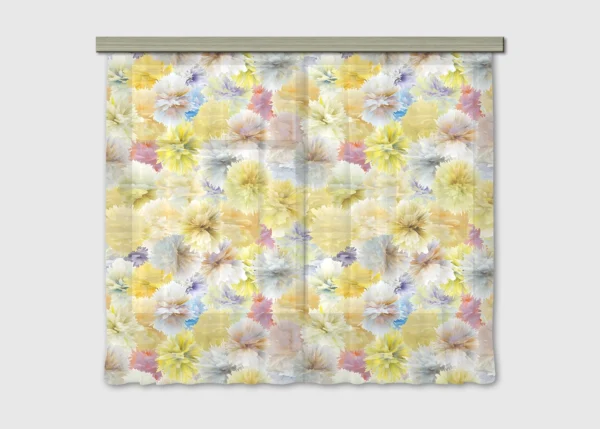 Curtain Floral Mosaic, 180 x 160 cm, FCSXL 4808