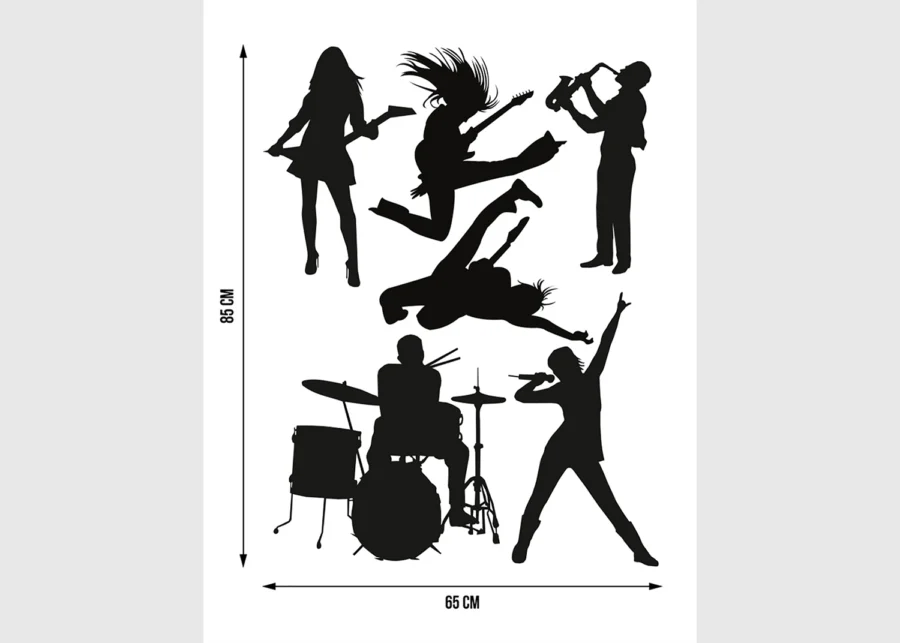 Wall Stickers Rock n Roll Flock, 65 x 85 cm, FL 1014 - Image 5