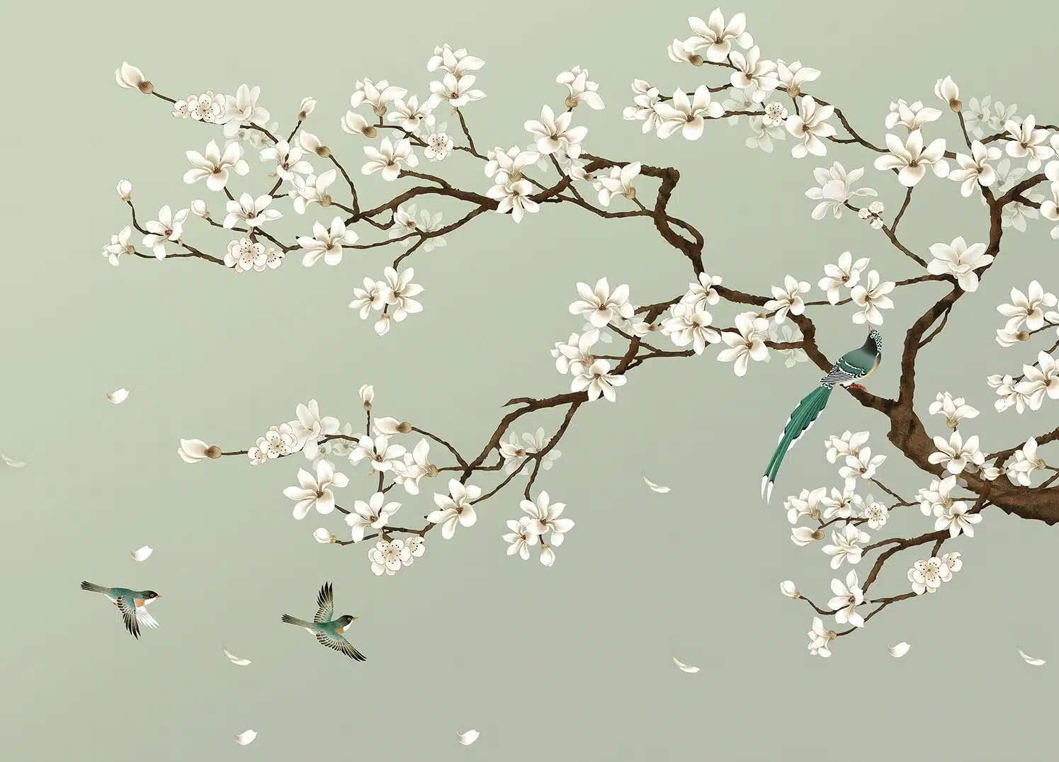 Green Chinoiseri | Made-to-Measure Wallpaper | Wallever | FT5P 352027