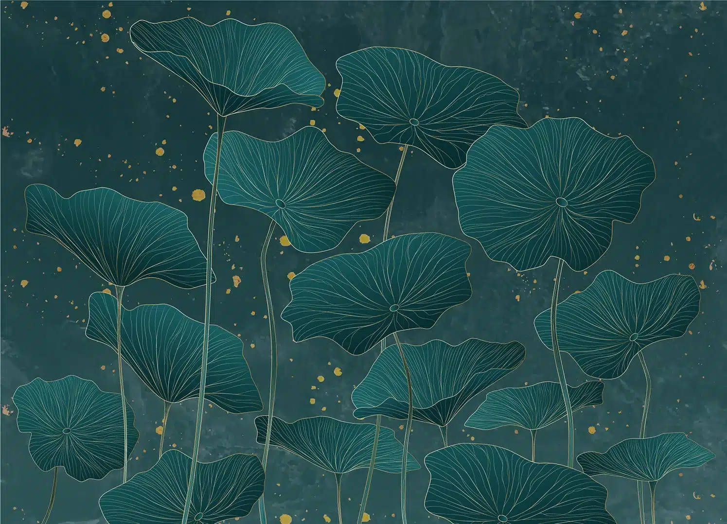 Lotus Leaves | Made-to-Measure Wallpaper | Wallever | FT5P 352063