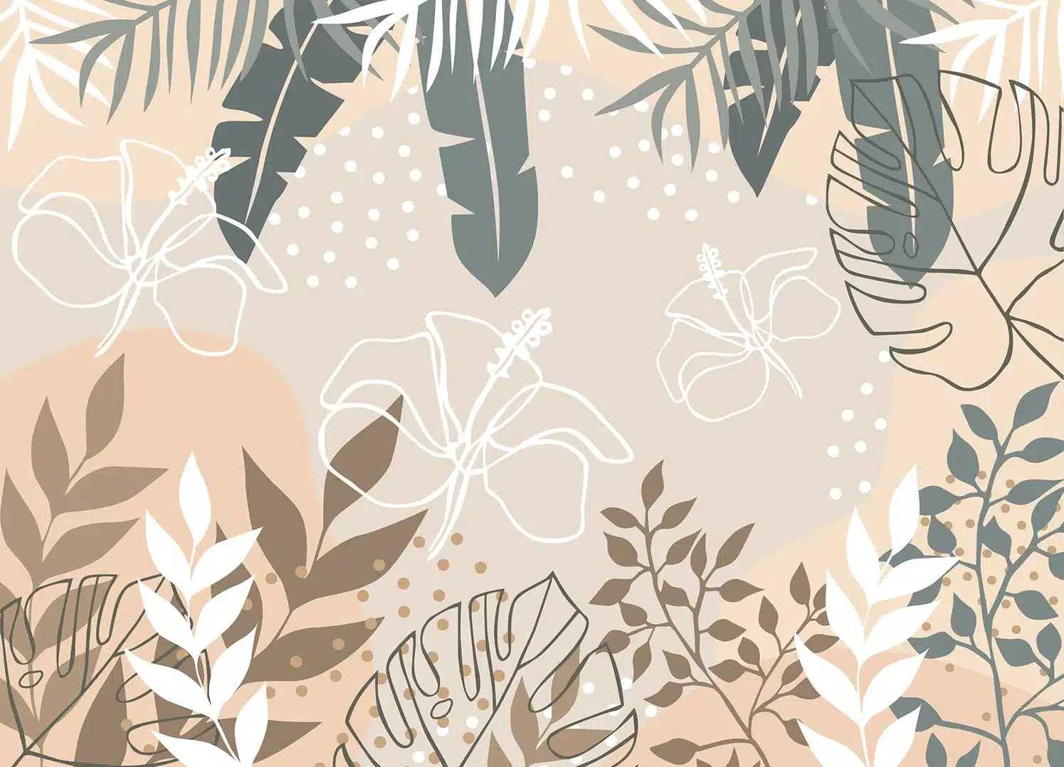 Custom Size Wall Mural Abstract Illustration | Premium Non-Woven Wallpaper | FT5P352153