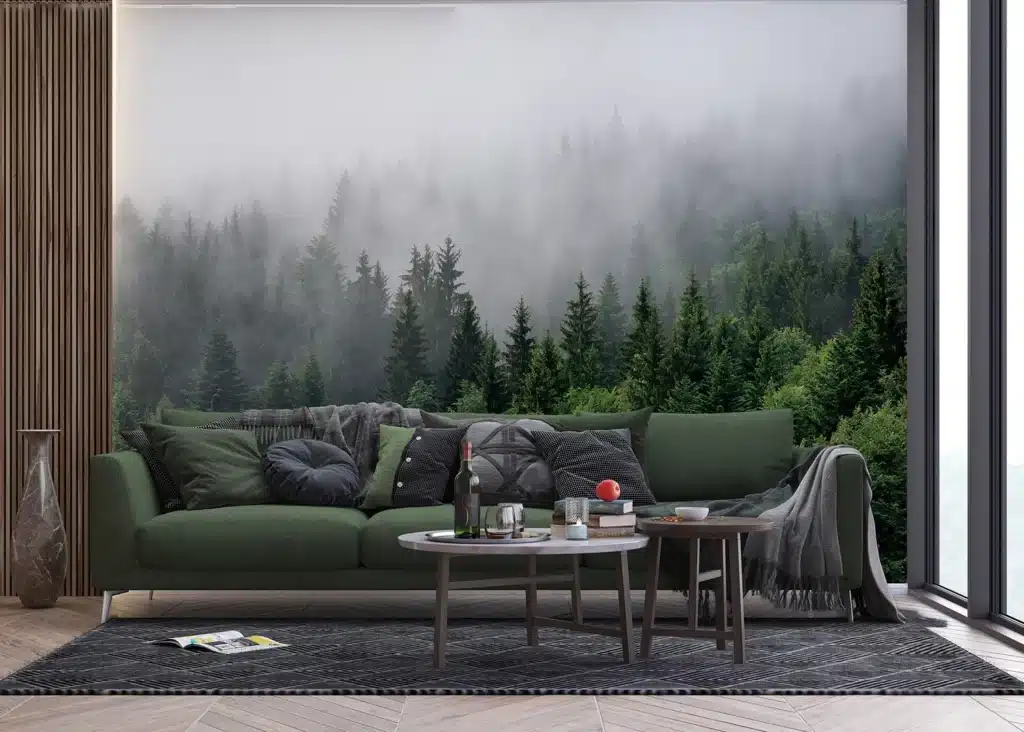 Custom Size Wall Mural Misty Morning | Premium Non-Woven Wallpaper | FT5P3031