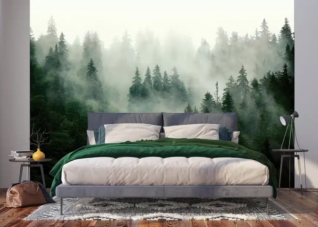 Custom Size Wall Mural Misty Forest | Premium Non-Woven Wallpaper | FT5P3033 2