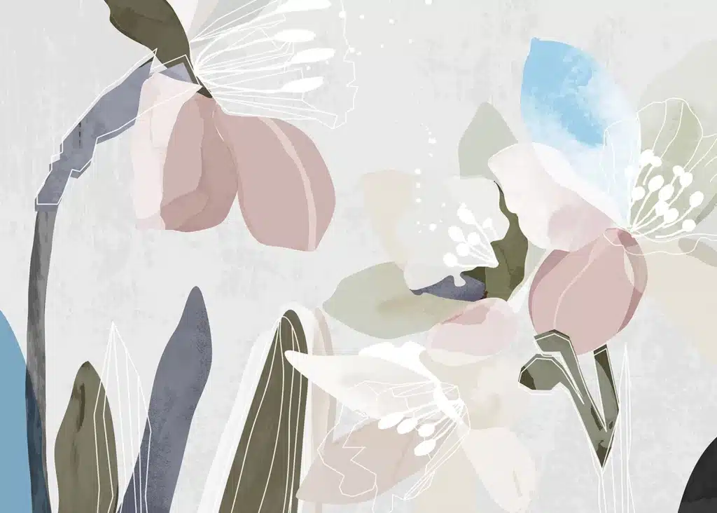 Custom Size Wall Mural Tender Floral | Premium Non-Woven Wallpaper | FT5P3041 1