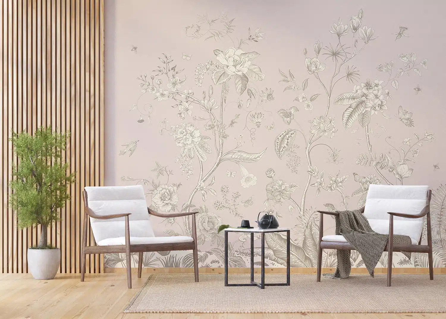 Wall Mural Floral Abstraction, 375 x 270 cm, FT5P 3043 2