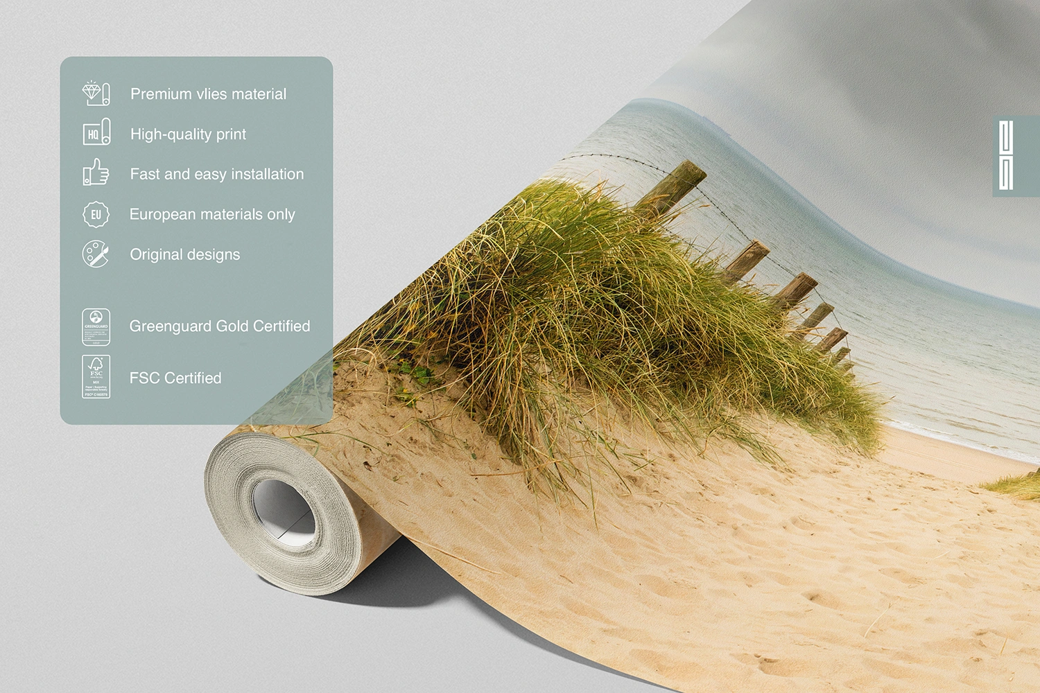 Custom Size Wall Mural Calming Seascape | Premium Non-Woven Wallpaper | FT5P3055 5