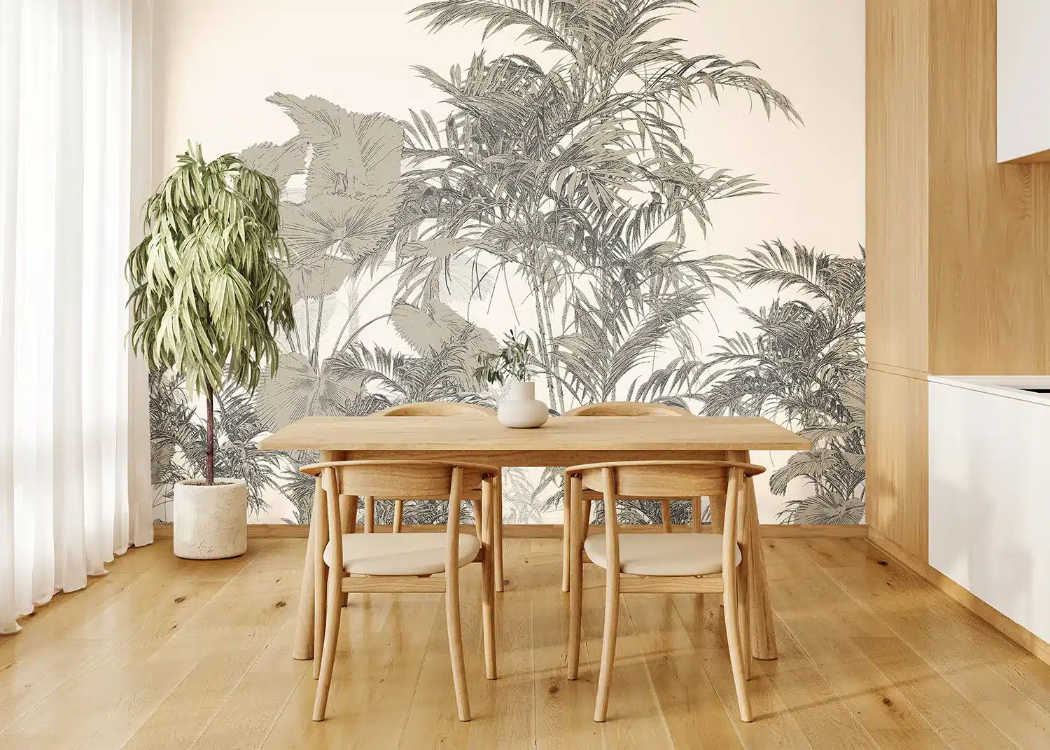 Custom Size Wall Mural Tropical Composition | Premium Non-Woven Wallpaper | FT5P3083 2