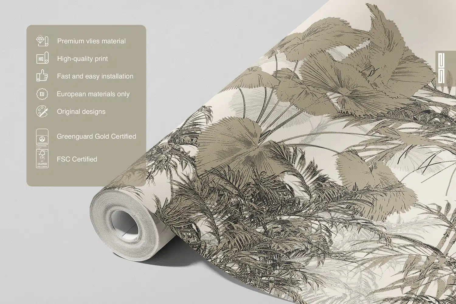 Custom Size Wall Mural Tropical Composition | Premium Non-Woven Wallpaper | FT5P3083 8