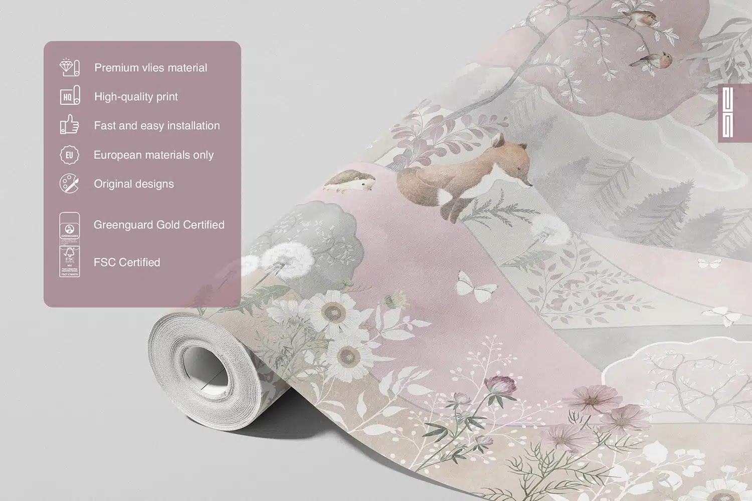 Custom Size Wall Mural Pastel Forest | Premium Non-Woven Wallpaper | FT5P3087 5