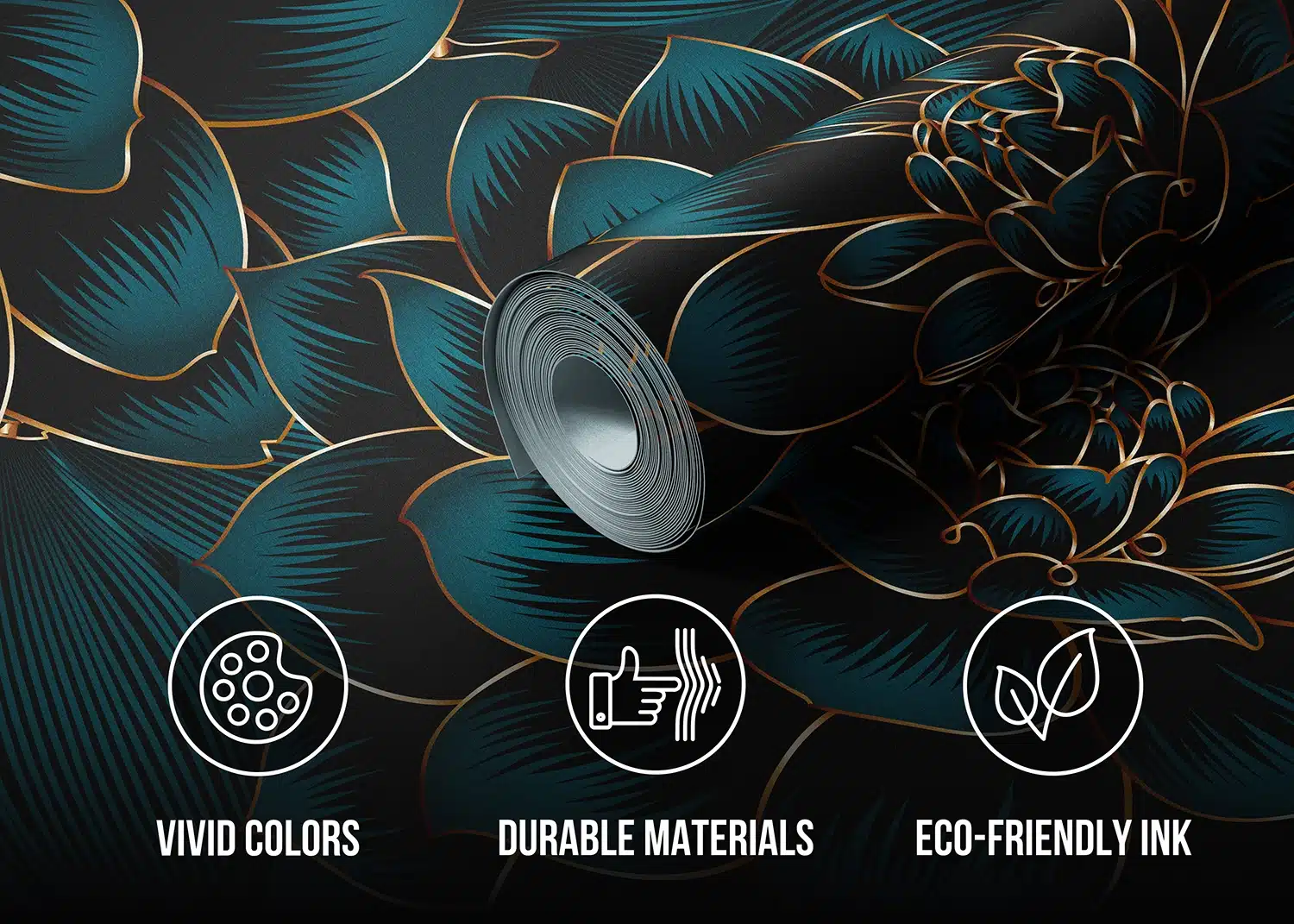 Custom Size Wall Mural Night Dahlia | Premium Non-Woven Wallpaper | FT5P3097 4