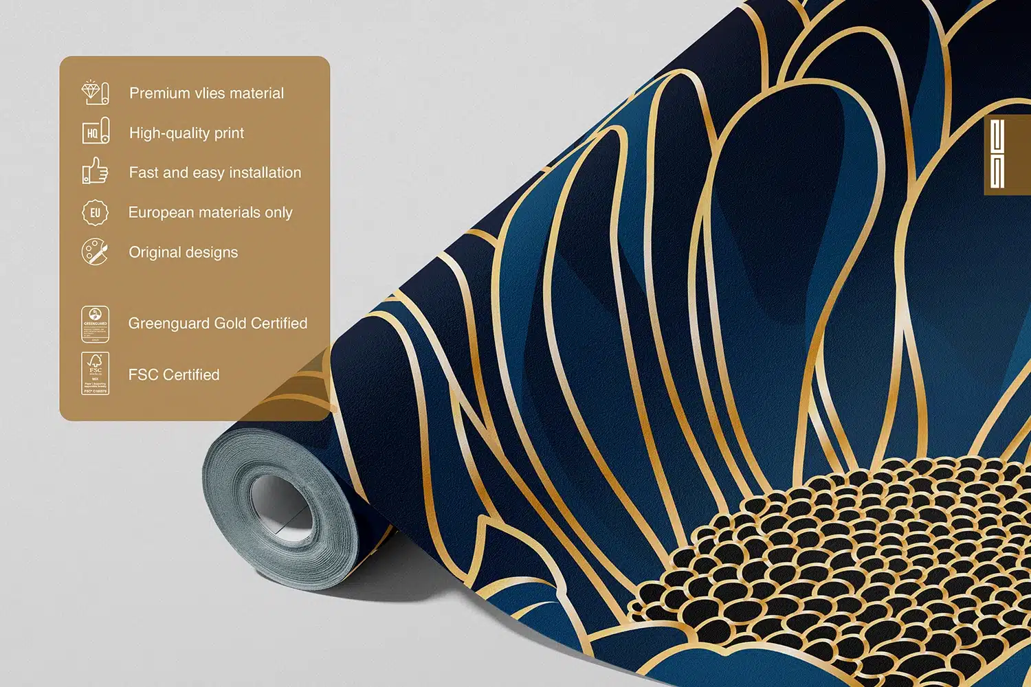 Custom Size Wall Mural Chrysanthemums | Premium Non-Woven Wallpaper | FT5P352001 5