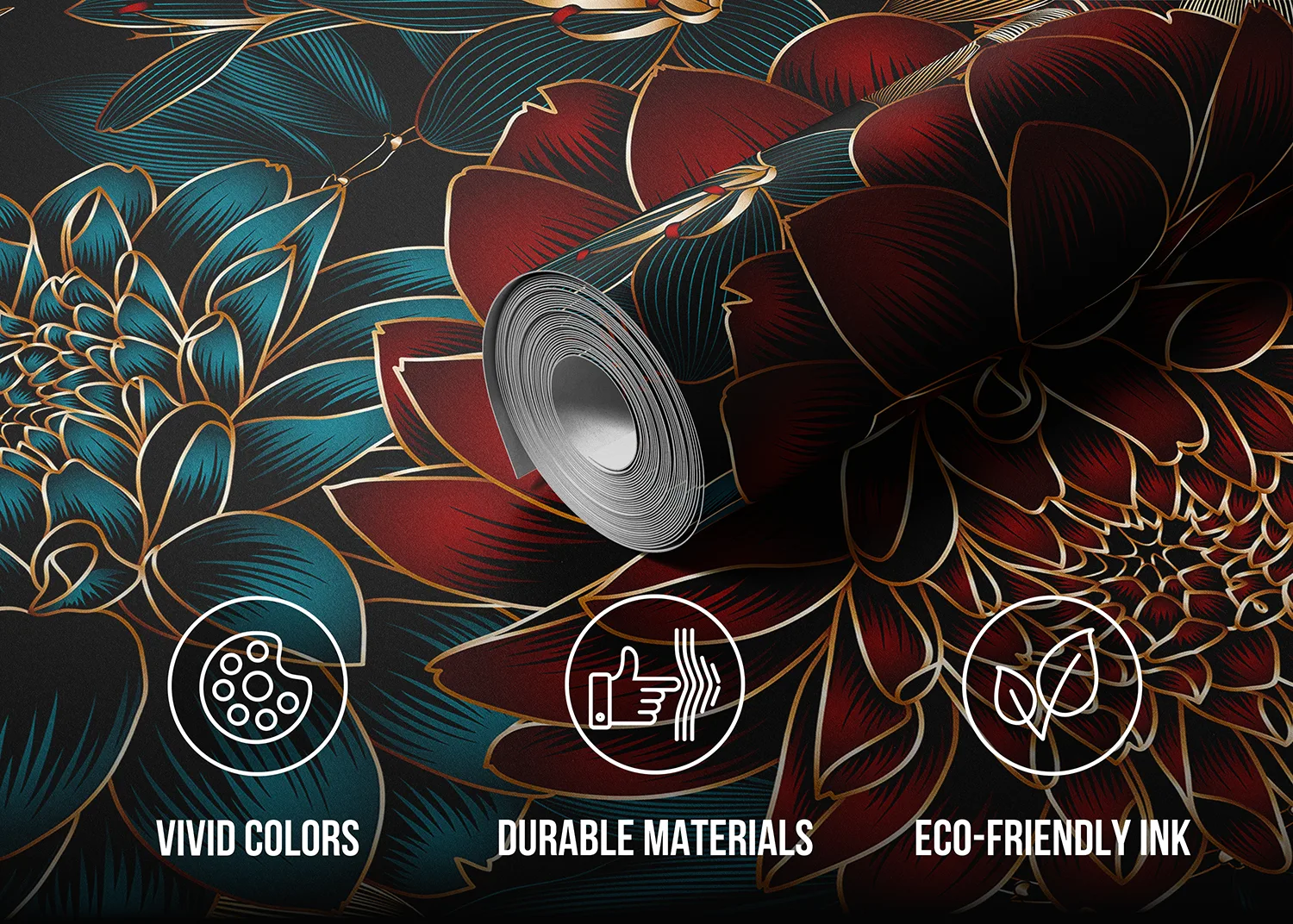 Custom Size Wall Mural Elegant Dahlia | Premium Non-Woven Wallpaper | FT5P352015 4