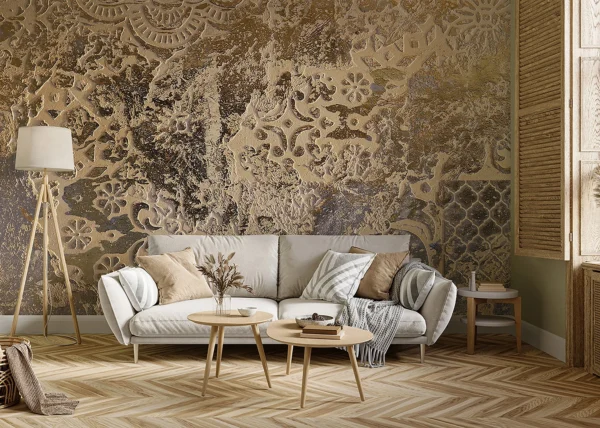 Wall Mural Golden Accents, 375 x 270 cm, FT5P 352043