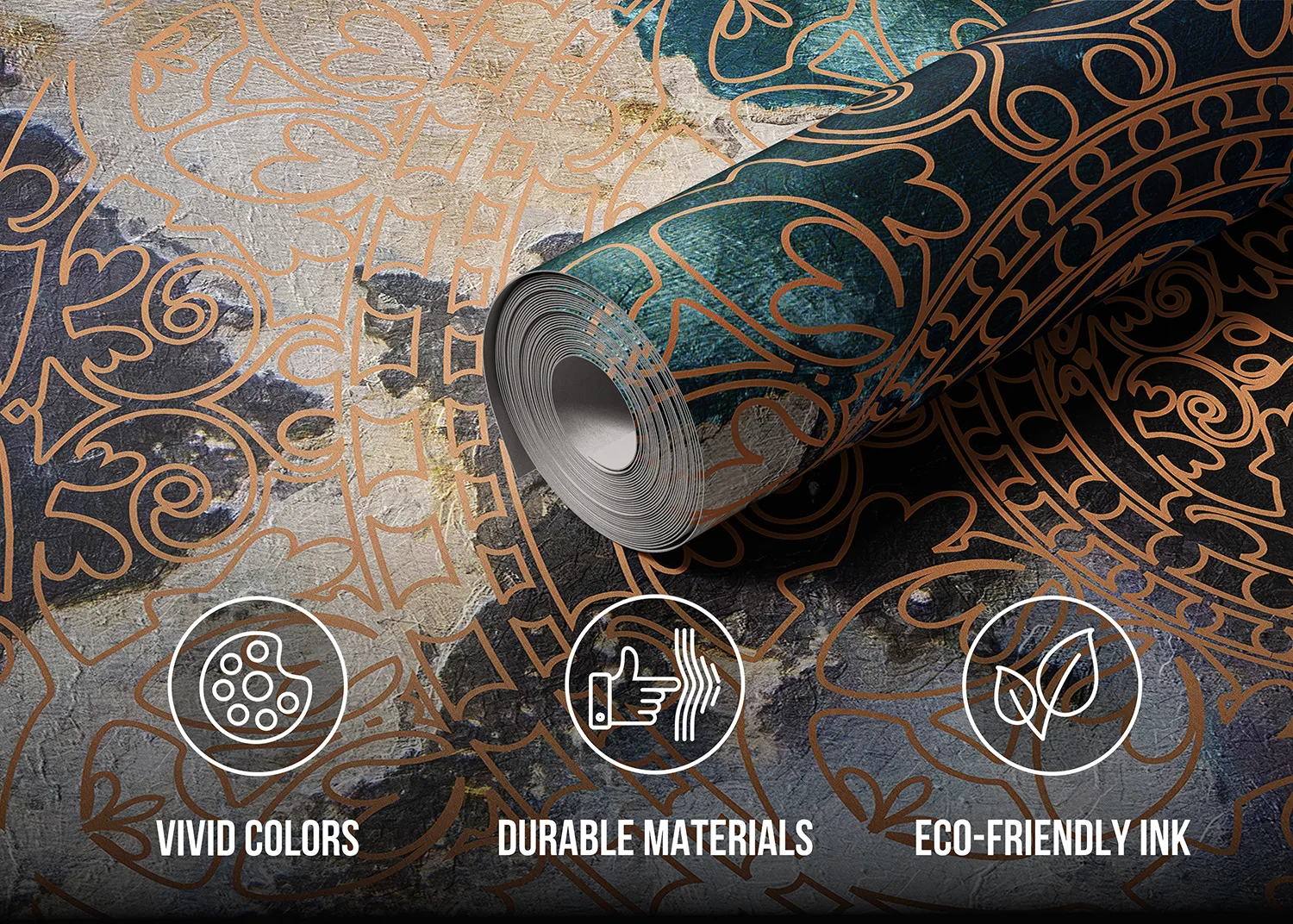 Custom Size Wall Mural Blue Fumes | Premium Non-Woven Wallpaper | FT5P352049 4