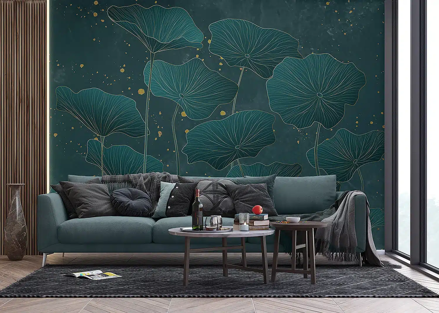 Lotus Leaves | Made-to-Measure Wallpaper | Wallever | FT5P 352063 3