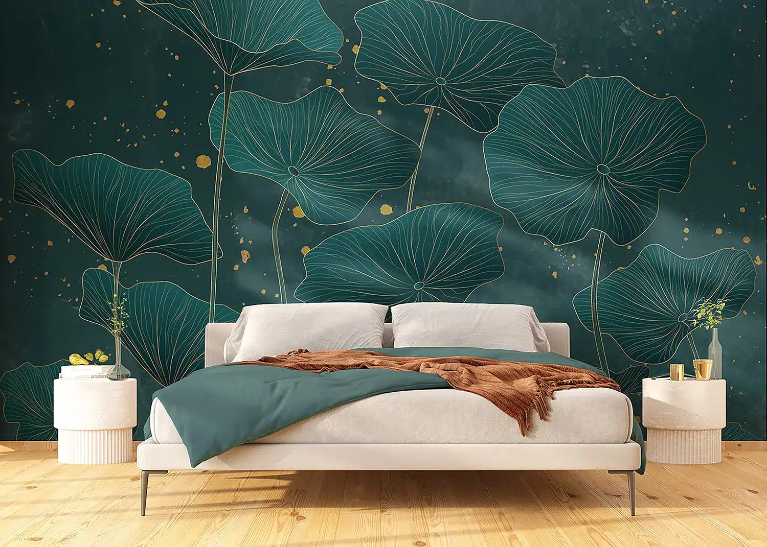 Lotus Leaves | Made-to-Measure Wallpaper | Wallever | FT5P 352063