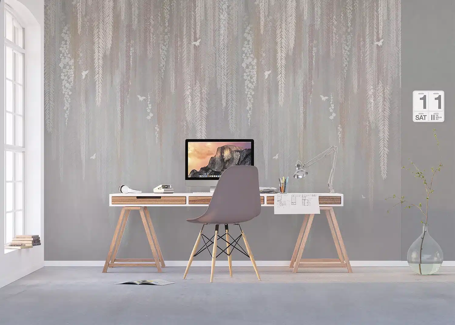 Custom Size Wall Mural Hanging Tropics | Premium Non-Woven Wallpaper | FT5P352071