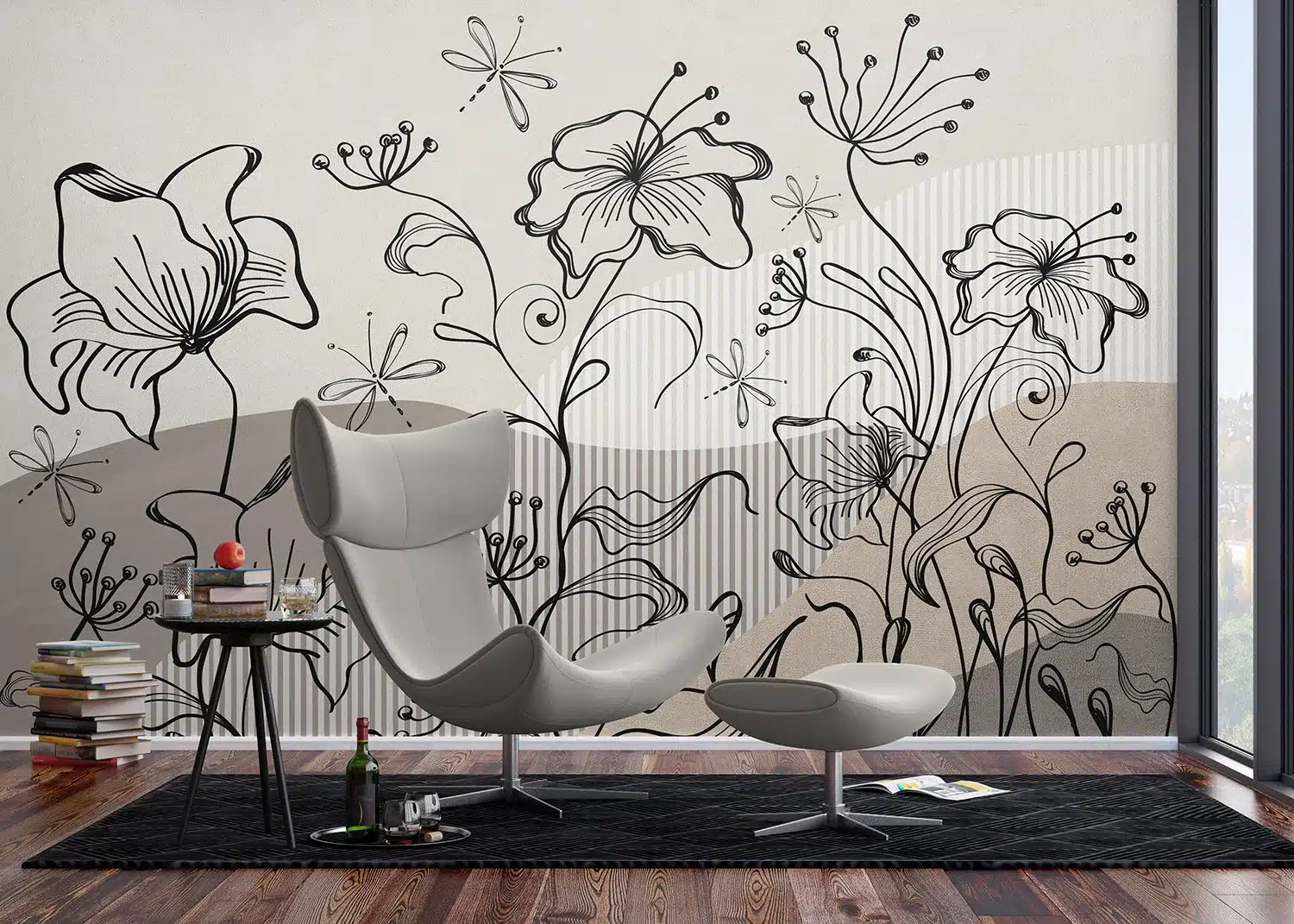 Abstract Botanical Flow | Made-to-Measure Wallpaper | Wallever | FT5P 352075 3