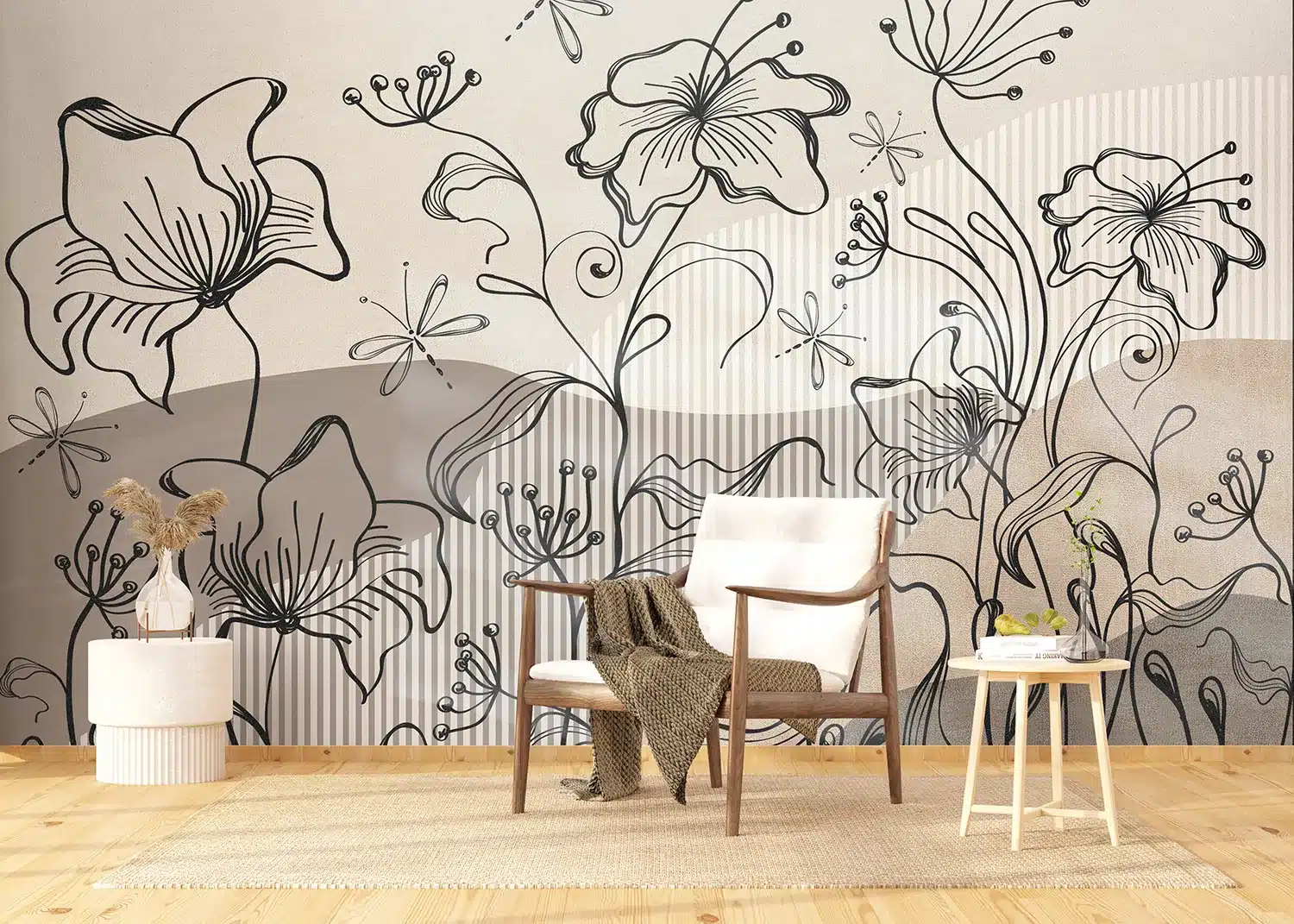 Abstract Botanical Flow | Made-to-Measure Wallpaper | Wallever | FT5P 352075 4