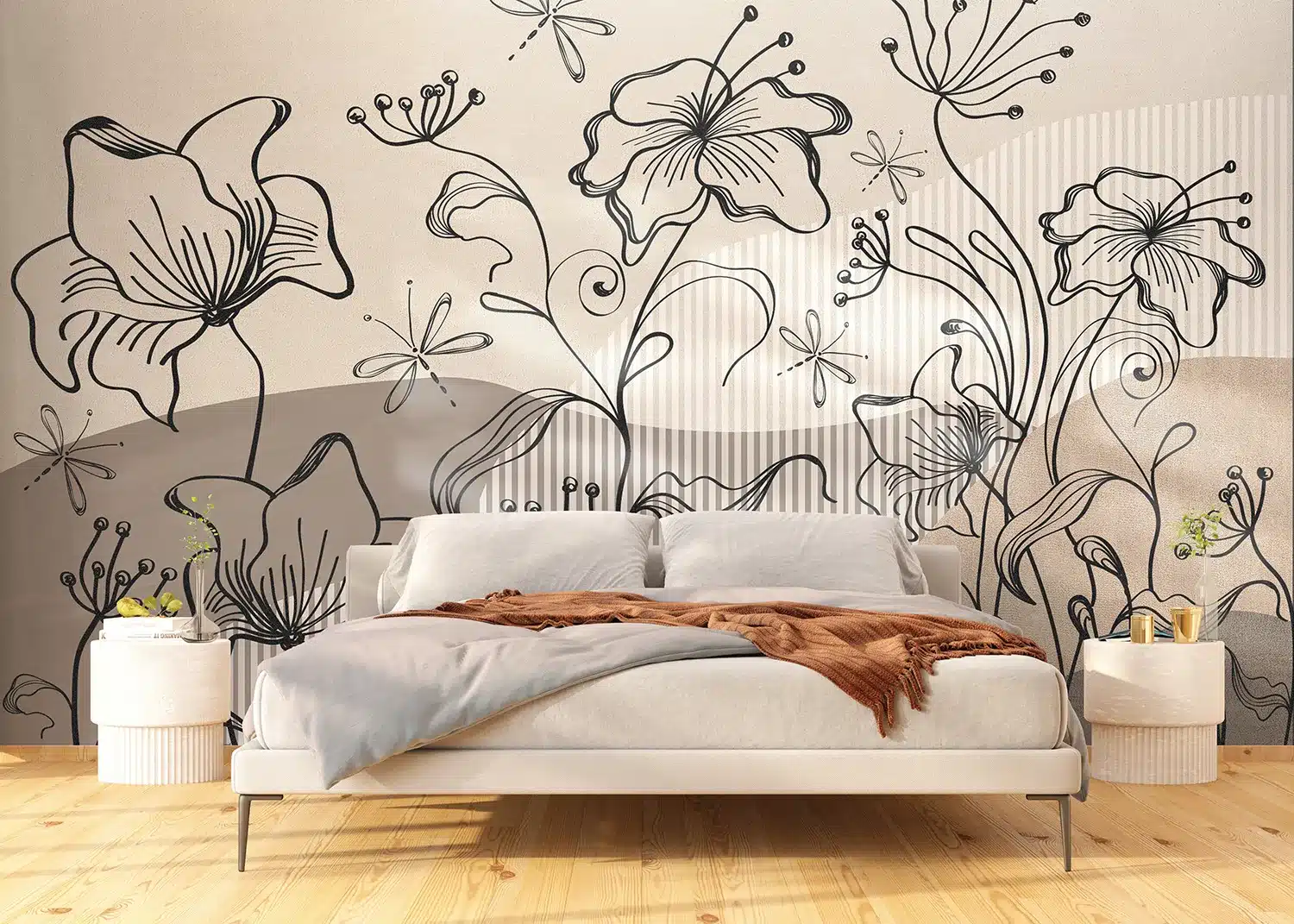Abstract Botanical Flow | Made-to-Measure Wallpaper | Wallever | FT5P 352075 2