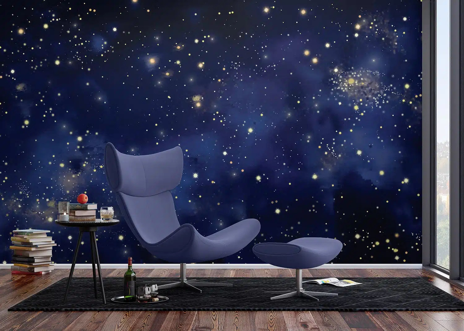 Custom Size Wall Mural Night Sky | Premium Non-Woven Wallpaper | FT5P352151 2