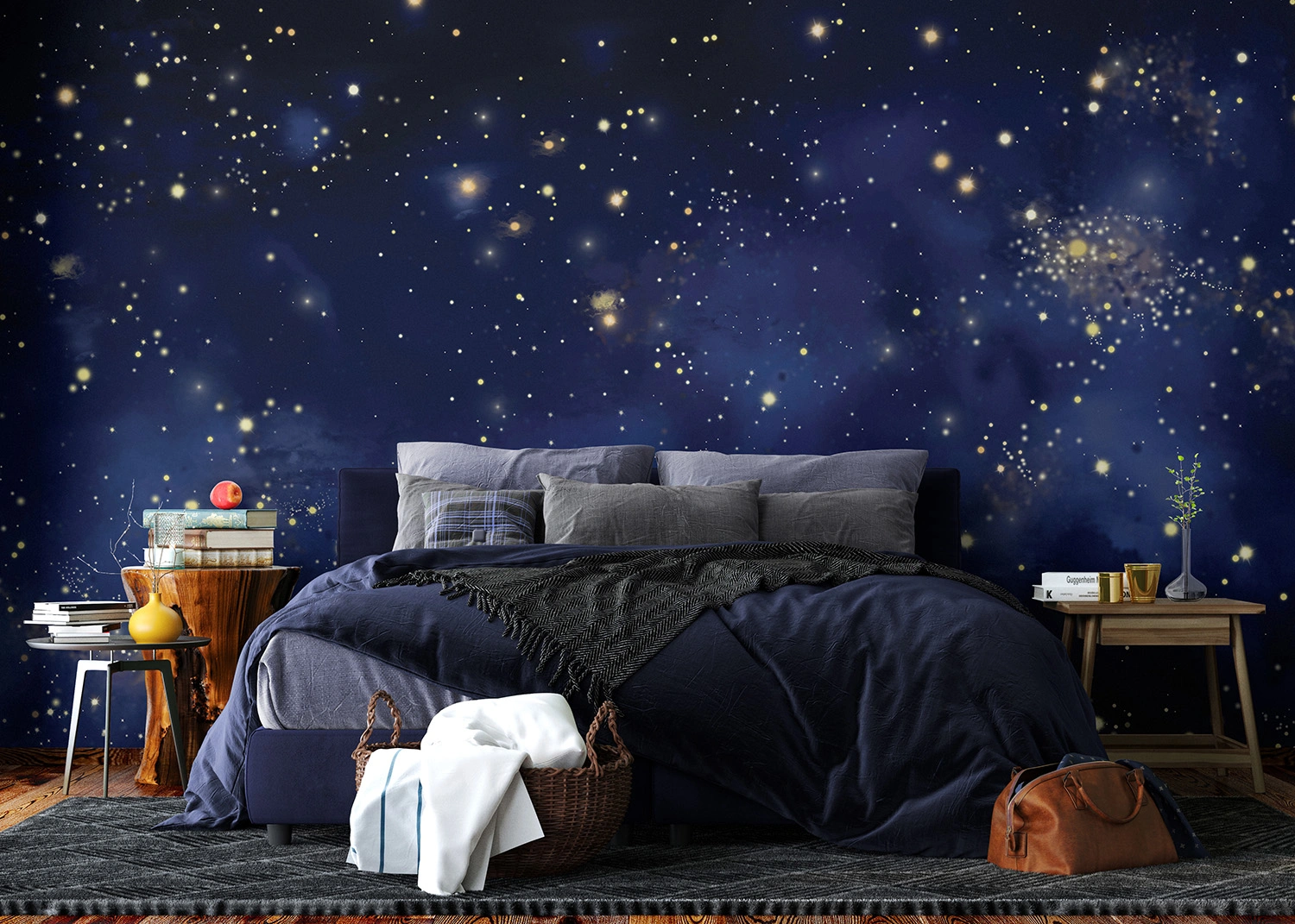 Custom Size Wall Mural Night Sky | Premium Non-Woven Wallpaper | FT5P352151