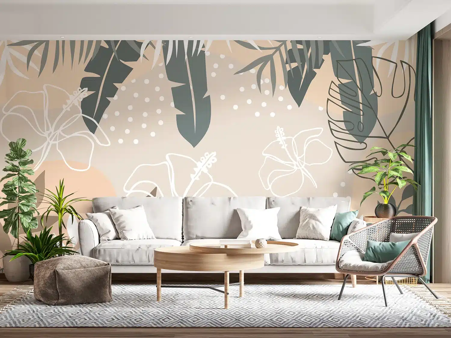 Custom Size Wall Mural Abstract Illustration | Premium Non-Woven Wallpaper | FT5P352153 2