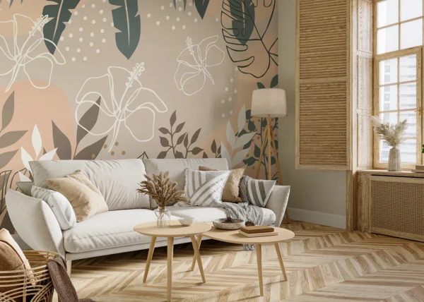 Custom Size Wall Mural Abstract Illustration | Premium Non-Woven Wallpaper | FT5P 352153