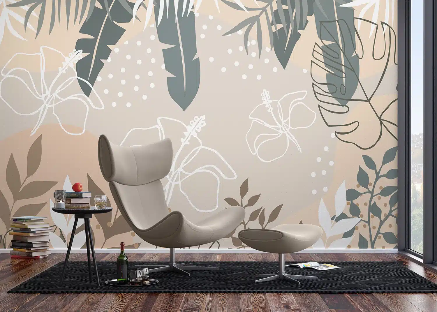 Custom Size Wall Mural Abstract Illustration | Premium Non-Woven Wallpaper | FT5P352153 3