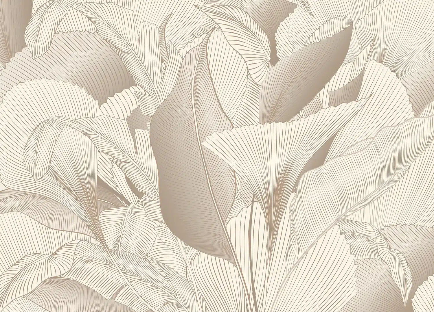 Custom Size Wall Mural Subtle LeaFTapestry | Premium Non-Woven Wallpaper | FT5P352165