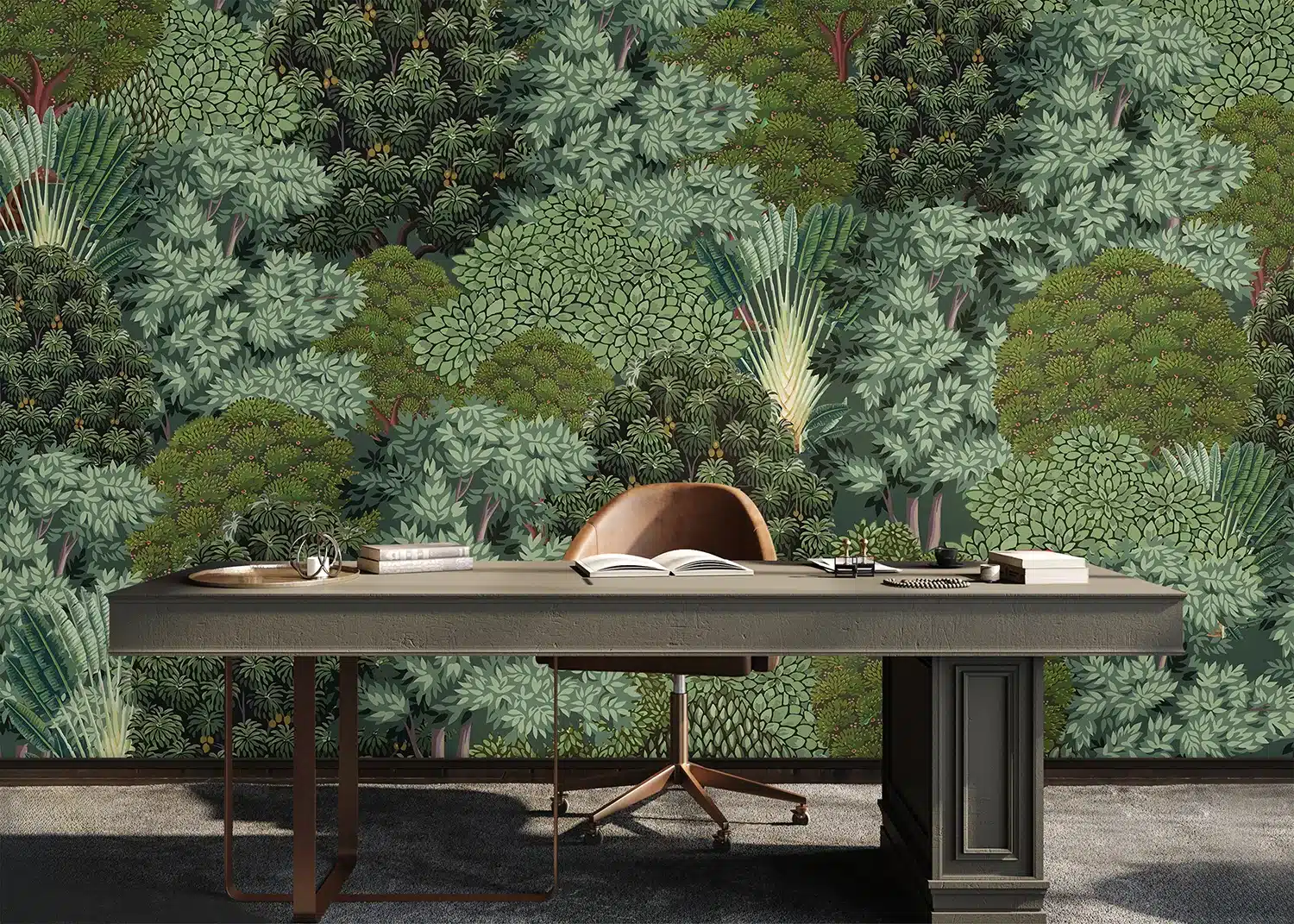 Custom Size Wall Mural Tree Crowns | Premium Non-Woven Wallpaper | FT5P352169