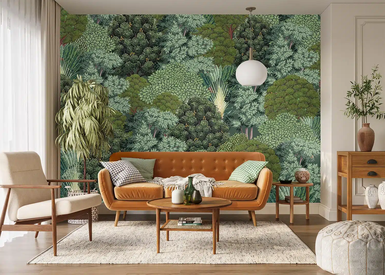 Custom Size Wall Mural Tree Crowns | Premium Non-Woven Wallpaper | FT5P352169 3