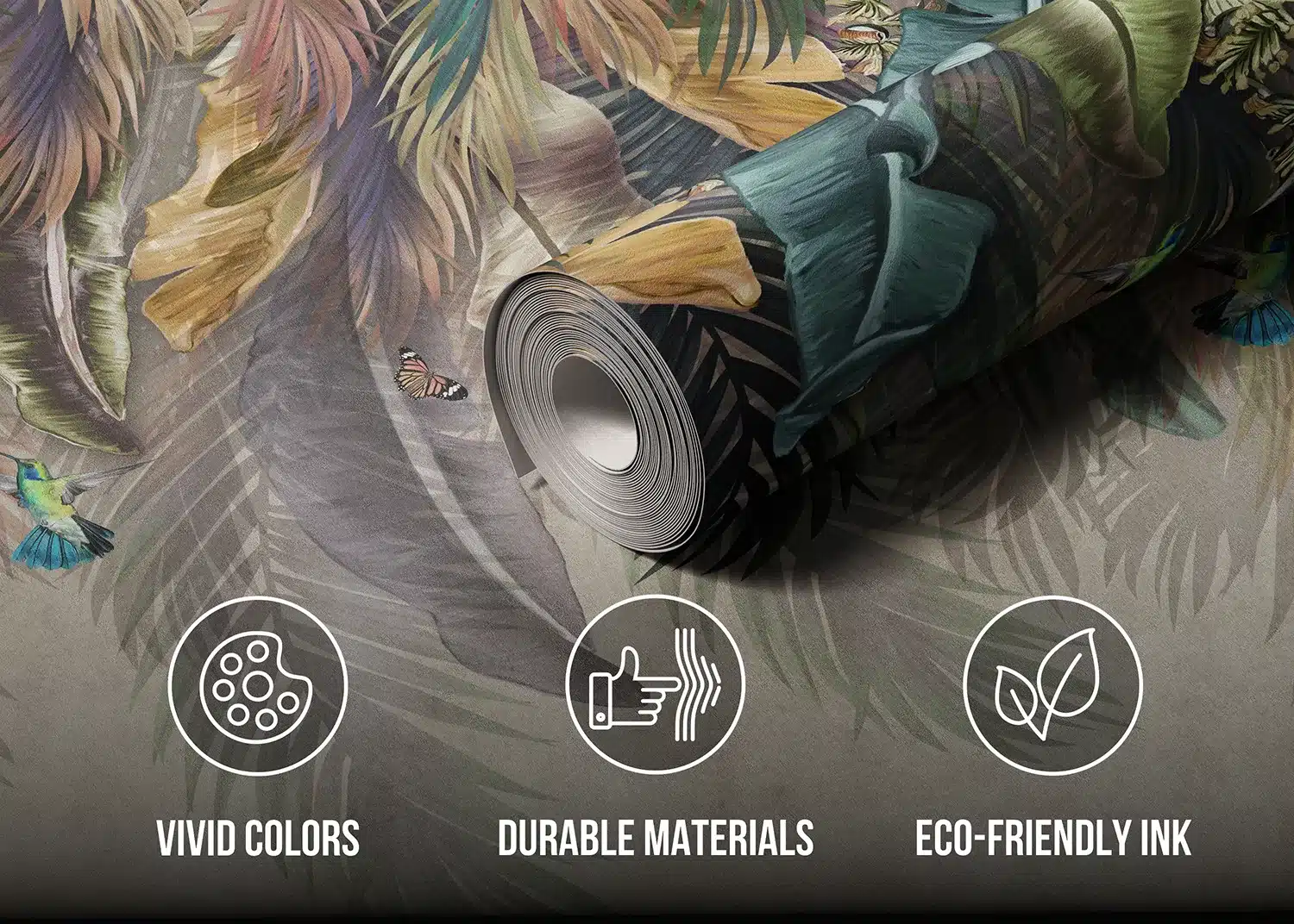 Custom Size Wall Mural Feathers | Premium Non-Woven Wallpaper | FT5P352173 4